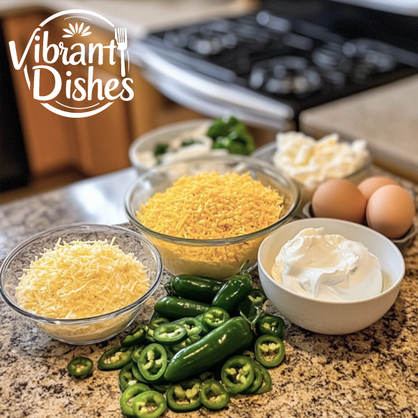 Ingredients for Mexican cornbread recipe with Jiffy mix, cheese, and jalapeños.